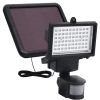 vidaXL Garden Solar Powered LED Spotlight with Sensor Black