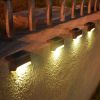 4pcs Solar LED Deck Light Outdoor Garden Lighting Patio Railing Path Lamp