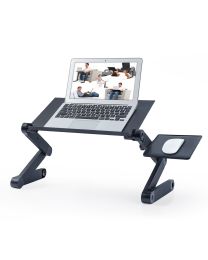 Adjustable Height Laptop Desk Laptop Stand for Bed Portable Lap Desk Foldable Table Workstation Notebook RiserErgonomic Computer Tray Reading Holder B