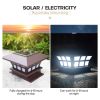 4 Pack Solar Post Light Waterproof SMD LED Outdoor Street Fence Deck Cap Lamp 4x4