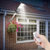 Solar Street Path Light Outdoor 120LEDs Radar Sensor Remote Control Wireless Lamps IP65 Waterproof Lighting