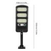 Outdoor Solar Street Wall Light Sensor PIR Motion LED Lamp w/ Remote