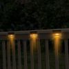 6Pcs Solar Powered Deck Lights Outdoor Acrylic Bubbles Decorative Step Fence Lamp IP55 Waterproof