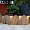 4pcs Solar LED Deck Light Outdoor Garden Lighting Patio Railing Path Lamp