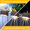 4pcs Solar LED Deck Light Outdoor Garden Lighting Patio Railing Path Lamp