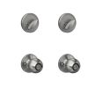 Single Cylinder Door Deadbolt Lock and Keyed Entry Door Knob Lock - Twin Pack in Satin Stainless Steel for Exterior Doors