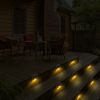 6Pcs Solar Powered Deck Lights Outdoor Acrylic Bubbles Decorative Step Fence Lamp IP55 Waterproof