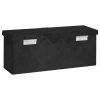 vidaXL Storage Box Black 19.7"x8.1"x5.9" Aluminum