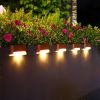 4pcs Solar LED Deck Light Outdoor Garden Lighting Patio Railing Path Lamp