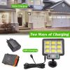 COB Solar Street Light Motion Sensor Outdoor Commercial Wall Lamp US