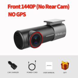 Dash cam front and Rear 1944P Car DVR camera dash auto video Recorder dashcam night vision app 24H Parking Car Camera for cars (Sd Card Memory: None, Color Name: Front 1440P)