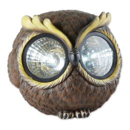 Outdoor Decor Backyard Garden Lawn Solar Garden Light (Shape: Owl 7.5In, Color: Brown)