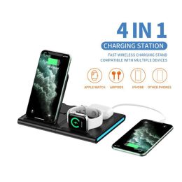 Magnetic Power Tiles 4 In 1 Wireless Charging Station (Color: White)